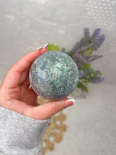 Load image into Gallery viewer, Moss agate sphere
