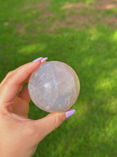 Load image into Gallery viewer, Gemmy star blue rose quartz sphere
