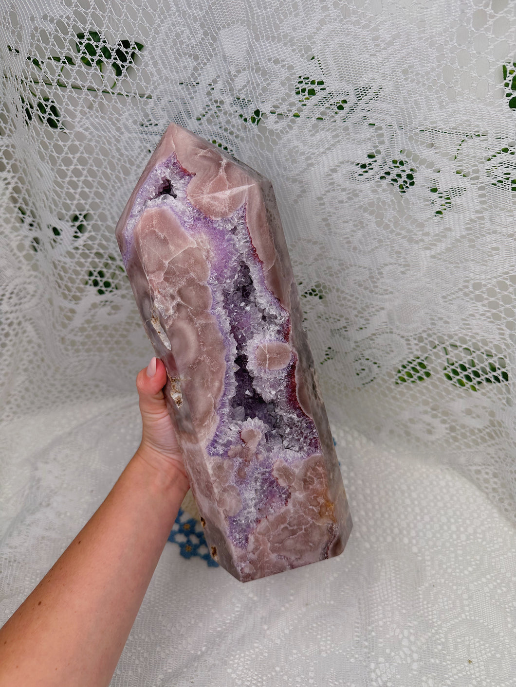 Pink amethyst tower