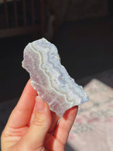 Load image into Gallery viewer, Amethyst with silver inclusions lace slab from Colorado
