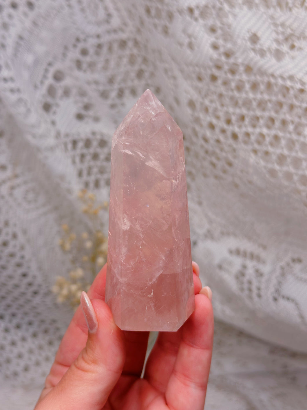 Rose quartz tower