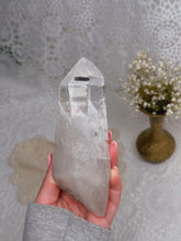 Load image into Gallery viewer, Clear quartz lemurian stand
