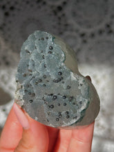 Load image into Gallery viewer, Druzy amethyst heart *with rare formations*
