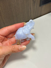 Load image into Gallery viewer, Blue chalcedony elephant
