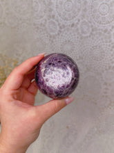 Load image into Gallery viewer, Gem AAA grade lepidolite sphere
