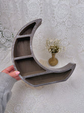 Load image into Gallery viewer, Wooden moon shelf
