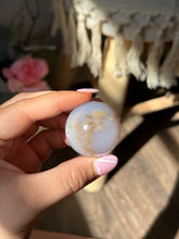 Load image into Gallery viewer, Blue chalcedony sphere

