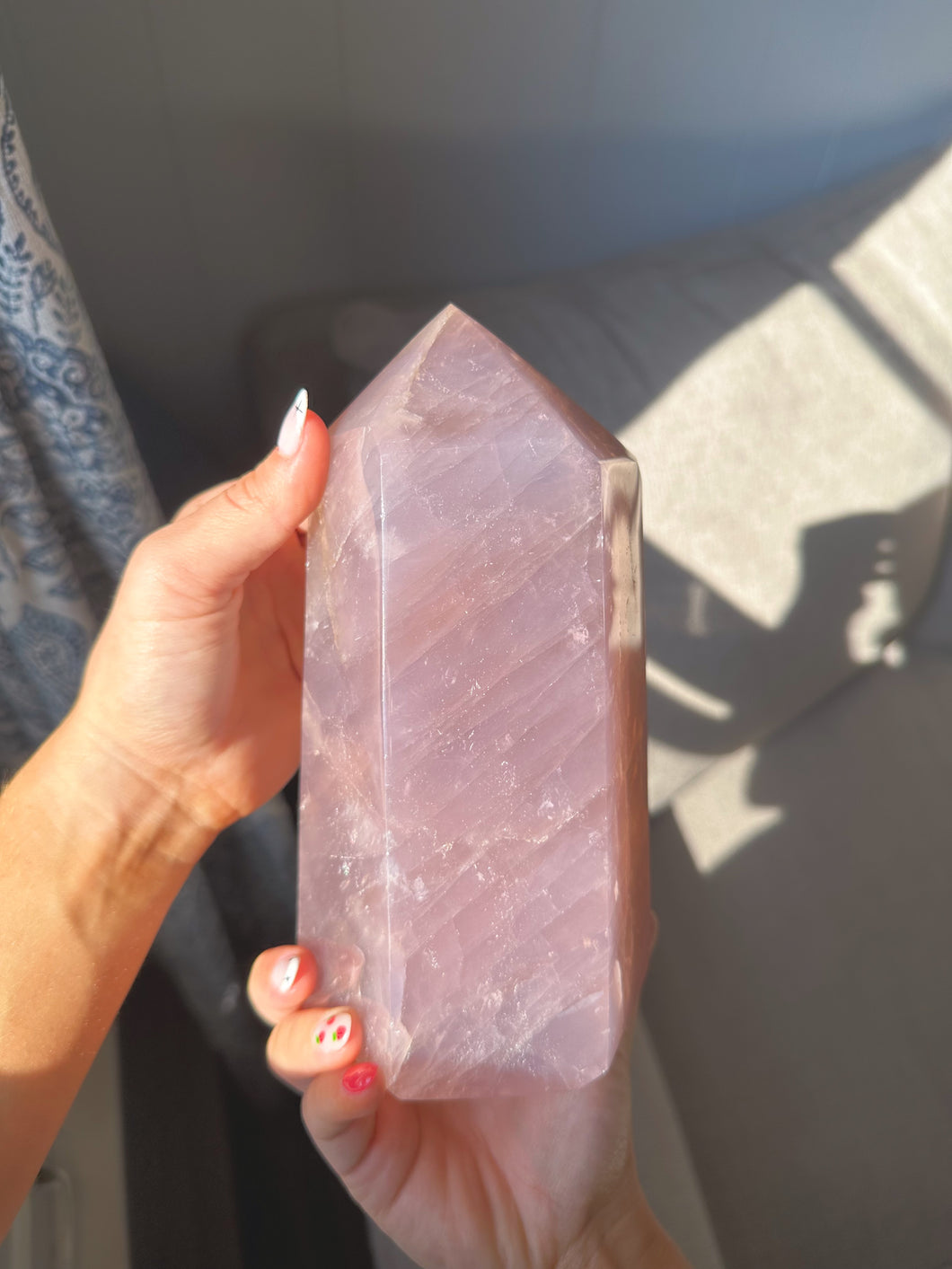 Rose quartz tower