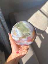 Load image into Gallery viewer, Sea/ocean jasper sphere
