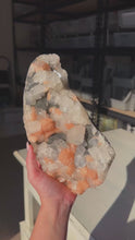 Load and play video in Gallery viewer, Zeolite freeform (apophyllite, stilbite, black druzy chalcedony)
