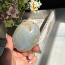 Load image into Gallery viewer, Orca &amp; moss agate palmstone
