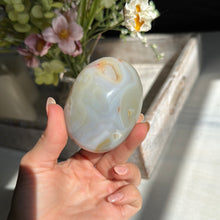 Load image into Gallery viewer, Orca &amp; moss agate palmstone
